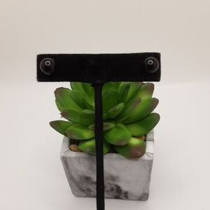 14k Gold Black Onyx Ball Earrings